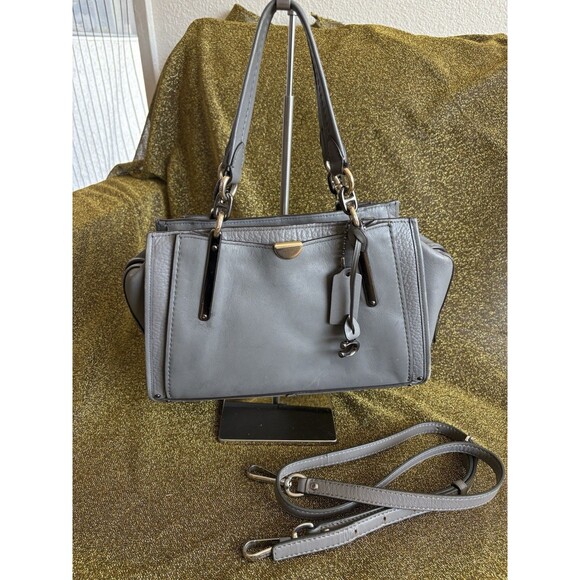 Coach Handbags - Coach 33094 Dreamer 27 Mix Leather Heather Grey 2 Tone Hardware Purse Crossbody